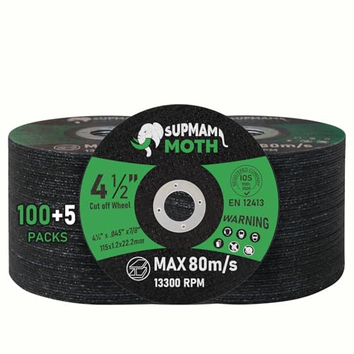 105 Pack 4 1/2 Cut Off Wheel Angle Grinder Cutting Disc for Metal & Stainless Steel Cutting Wheel Ultra Thin 0.045'' x 7/8 Arbor - style: 4 1/2 Inch-105 PCS