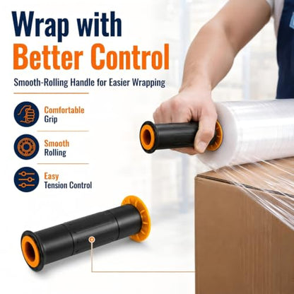 Plastic Wrap for Moving, 2 Pack 15 in x 1000 ft Shrink Wrap with 2 Handles