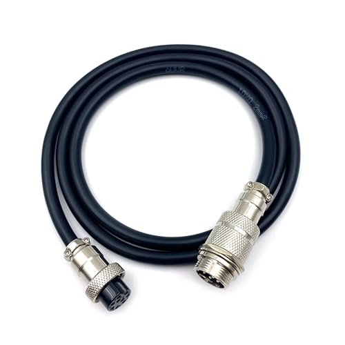3.28 ft GX20 9 Pin Male to Female Cable, GX20 9Pins Female to Male Head Aviation Cordset Electrical Connector Panel Mount Circular Metal Adapter Cordset for Ships 5A 200V 20AWG (1meter) - size: GX20 9Pin