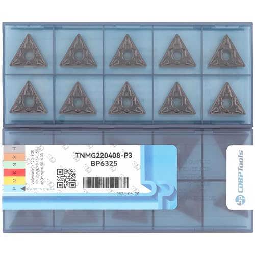 CNC Carbide Inserts TNMG432 / TNMG220408-MD for Metal Lathe Cutting Steel, Semi-Finishing chipbreaker for Turning Cutter, 10 PCS. - size: TNMG220408-MD