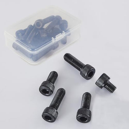 M12-1.75 x 45mm 6pcs Hex Socket Head Cap Screws Bolts, 12.9 Grade Alloy Steel, Black Oxide Finish, Metric Allen Hex Drive, Full Thread - size: M12 x 45mm(6PCS)