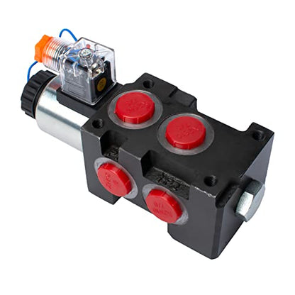 Hydraulic Solenoid Diverter Valve, 13GPM DC12V SAE Ports Hydraulic Solenoid Selector, MAX Pressure 200 Bar - style: 13GPM DC 12V