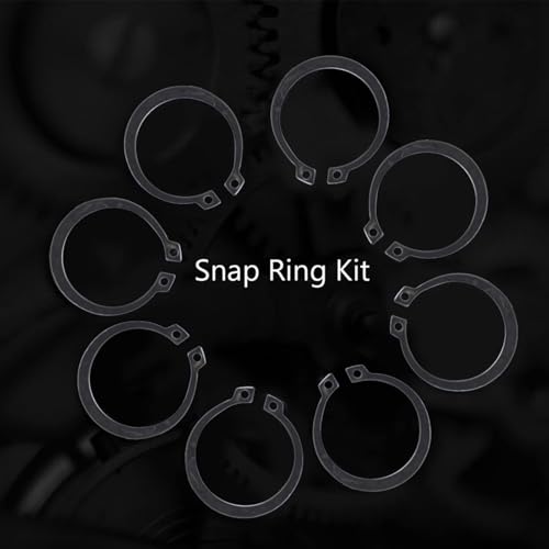 300Pcs Snap Ring Set, 2-32mm/0.08-1.26in E Clip Circlip Kit External Retaining Ring Assortment Set with Plastic Storage Case Metal Auto Parts Repair for Bearings Gears Pulleys
