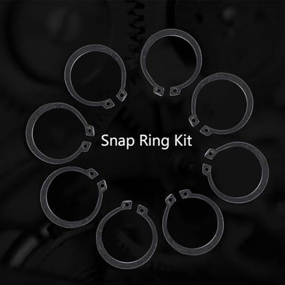 300Pcs Snap Ring Set, 2-32mm/0.08-1.26in E Clip Circlip Kit External Retaining Ring Assortment Set with Plastic Storage Case Metal Auto Parts Repair for Bearings Gears Pulleys