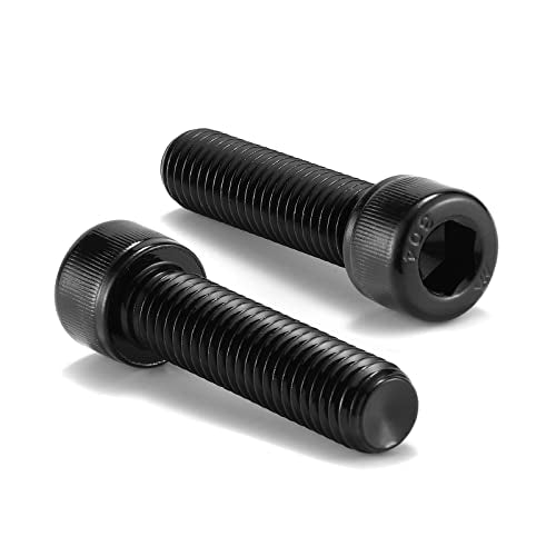 1/4-20 x 2 Socket Head Cap Screws Bolts, 10Pcs 304 Stainless Steel 18-8, Allen Socket Hex Drive, Full Thread, Black Oxide by SG TZH(with Hex Spanner) - size: 1/4-20 x 2"