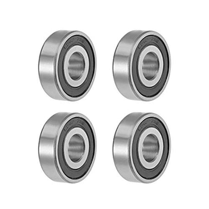 uxcell 6202-13-2RS Deep Groove Ball Bearings 13mm Inner Dia 35mm OD 11mm Bore Double Sealed Chrome Steel Z2 4pcs - size: 13mmx35mmx11mm