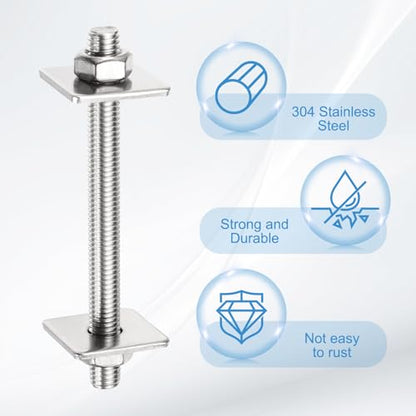 MECCANIXITY 8Set M4x40mm Fully Threaded Rod Threaded Rods Bar Studs - size: M4x40mm