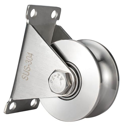 Heavy Duty Large 68 mm Pulley Wheel, Duplex Bearings Inside, Wall Mounted Industrial Rope Pulley for Lifting, 1 Pack - size: 68mm_1 PCS