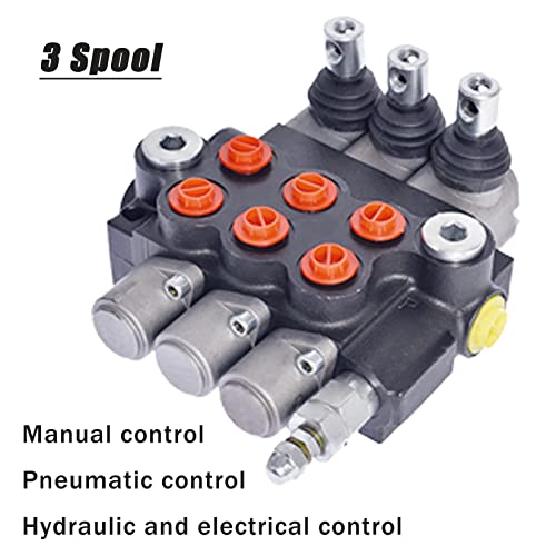 findmall 3 Spool Hydraulic Directional Control Valve 11GPM 3600PSI - size: 11 GPM, style: 3 Spool
