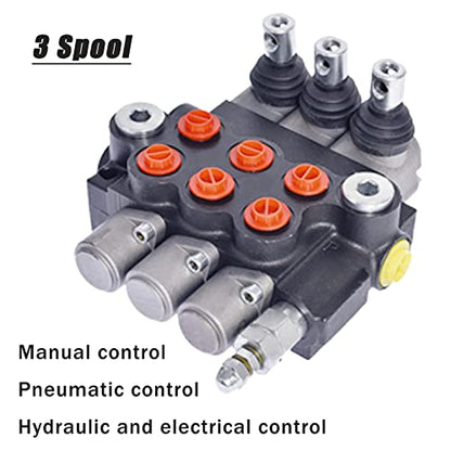 findmall 3 Spool Hydraulic Directional Control Valve 11GPM 3600PSI - size: 11 GPM, style: 3 Spool