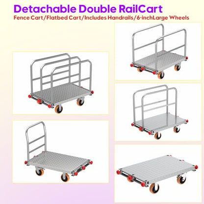 40"x24" Drywall Cart & Lumber Panel Truck, 3000 lbs