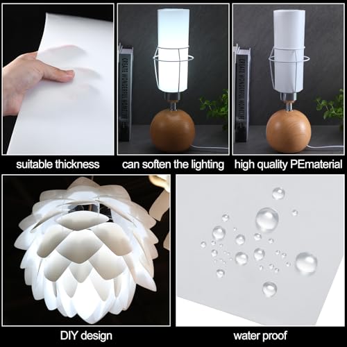 Pushglossy 2 Pcs 48" x 24" x 1/30'' Plastic Sheets for Crafts