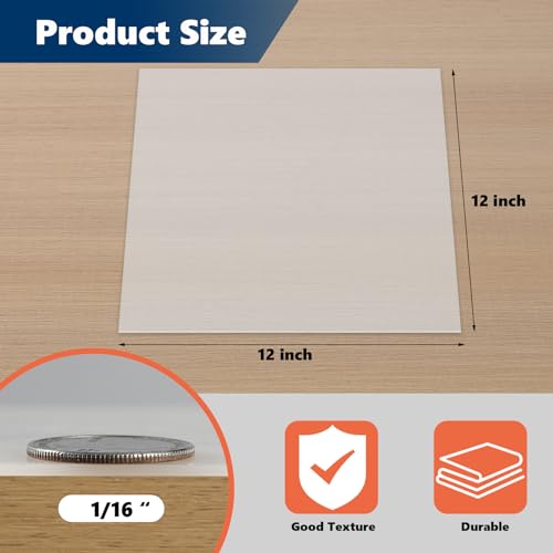 WochiTV Translucent Silicone Rubber Sheet, 12" Wide x 1/16" Thick x 12" Long Heat Resistant Rubber Mat for DIY Gaskets Material, Pads, Sealing, Cushion, Microwave Oven Protection - color: 1/16" Thick, size: 12” x 12"