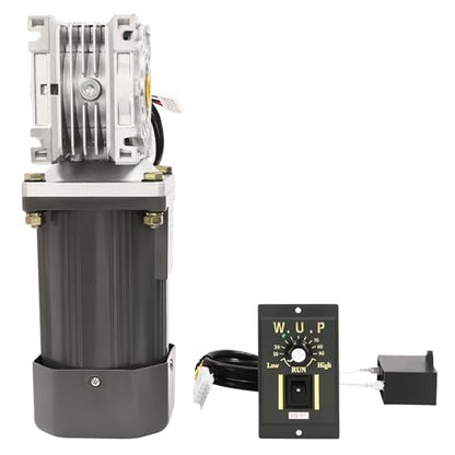 AC 110V 180W Worm Gear Reducer Motor with Speed Controller 1:50 Reduction Ratio Gearmotor Adjustable Variable Speed High Torque Reducer Motor 27 RPM