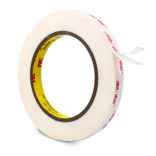 3M Double Sided Tape Heavy Duty 1/2''x15.4Ft 0.043in Thick 4950 White - color: White, size: 0.5" x 15.4Ft