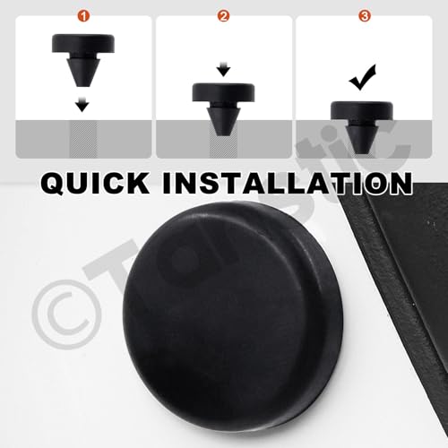 Tanstic 160Pcs Black Automotive Rubber Bumper Stopper Rubber Stop Bumper Compatible with Ford GM Vehicle