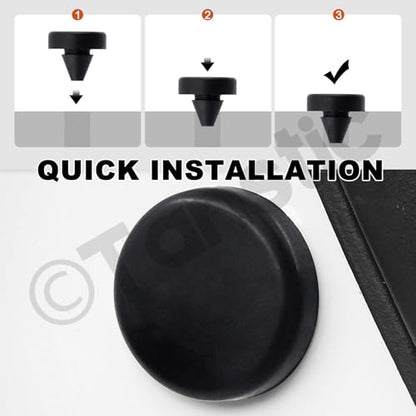 Tanstic 160Pcs Black Automotive Rubber Bumper Stopper Rubber Stop Bumper Compatible with Ford GM Vehicle