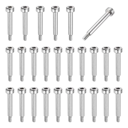MECCANIXITY 26 Pcs 304 Stainless Steel Shoulder Bolt 4mm Shoulder Dia 16mm Shoulder Length M3x0.5 Thread Hex Socket Shoulder Bolts for Hydraulic Injection Molding Machinery Industries - size: 4mm x 16mm