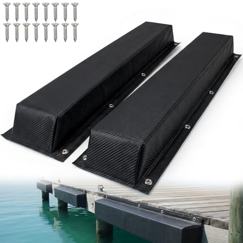 ORLANG 36"/48"/59"/72" Dock Bumpers,Dock Fenders with Stainless Steel Screws,Boat Dock Bumpers,Dock Post Bumper for Docking Edges, Piling, Vertical Poles, Horizontal Decks or Piers(Multiple Colors) - color: Carbon Fiber Black, style: 36 In-2Pack