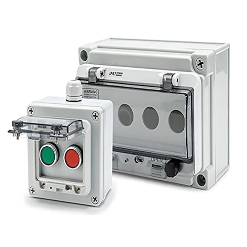Emergency Stop Start Stop Selector Switch Control Station IP65 22mm - color: 4-hole switch box
