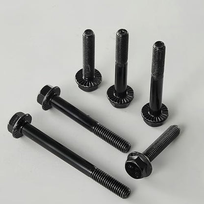 M8 x 35mm Flanged Hex Head Bolts Flange Hexagon Screws, M8x1.25 Bolt, 10.9 Grade Alloy Steel, Hexagon Head Bolts, Black Zinc Finish, Full Thread, Quantity 10 - size: M8 x 35mm(10PCS)