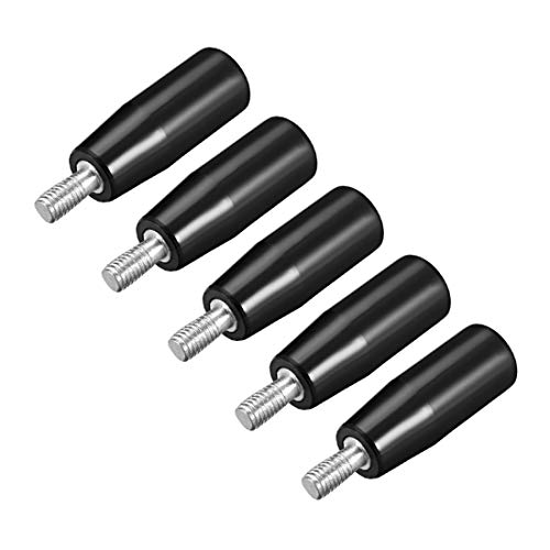uxcell 5 Pcs Revolving Handwheel Machine Handle M8x50 Male Threaded Stem 2-inch Length for Milling Machine - size: M8