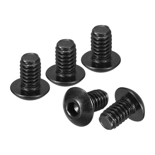 DTGN #8-32x1/4 Button Head Socket Cap Screw 30Pcs 304 SS Black Oxide - color: Black, size: #8-32x1/4"