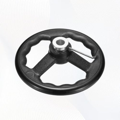 uxcell Handwheel with Revolving Handle, 0.5" Hole x 3.9" OD, Black - size: 0.5" Hole x 4" OD