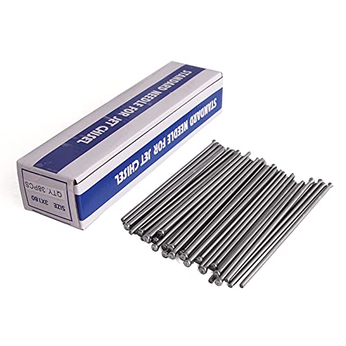 SWANSOFT 5" × 1/8" Needle Scaler, 38PCS Flat Tip Descaling Needles - color: 5″ Flat Tip