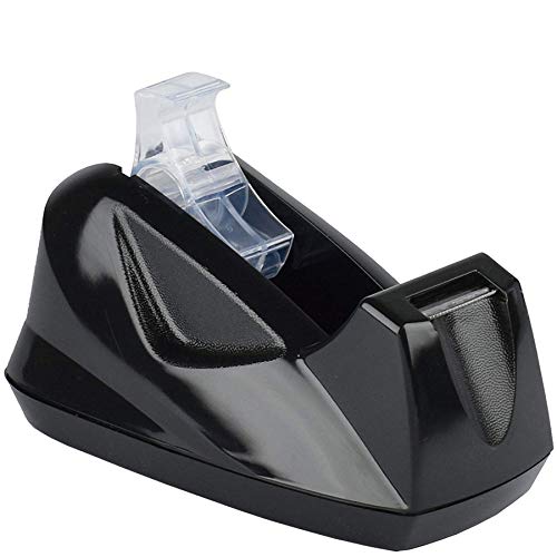 Acrimet Desktop Tape Dispenser Jumbo Size, Non-Skid Base, Plastic, Black - color: Black / Black