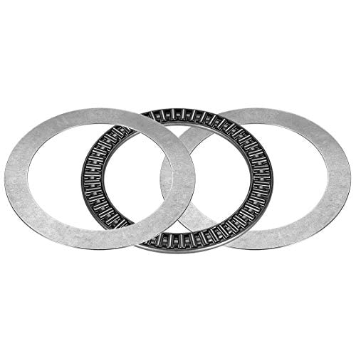 uxcell AXK90120 Needle Roller Thrust Bearings with 2 Washers, 90mm Inner Diameter, 120mm OD 4mm Width Chrome Steel - size: 90x120x4mm