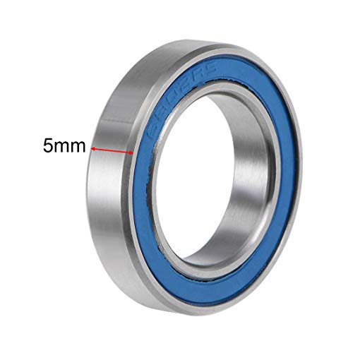 uxcell 6802-2RS Deep Groove Ball Bearing 15x24x5mm Double Sealed ABEC-3 Bearings 2-Pack - size: 15x24x5mm