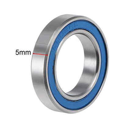 uxcell 6802-2RS Deep Groove Ball Bearing 15x24x5mm Double Sealed ABEC-3 Bearings 2-Pack - size: 15x24x5mm