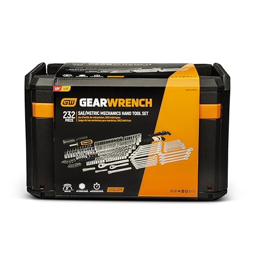 GEARWRENCH 232 Piece 72T 6 & 12 Pt SAE/mm Mechanics Tool Set | GW72LLCBMTS - style: 232 Piece