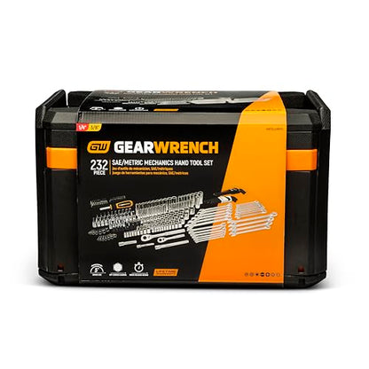 GEARWRENCH 232 Piece 72T 6 & 12 Pt SAE/mm Mechanics Tool Set | GW72LLCBMTS - style: 232 Piece