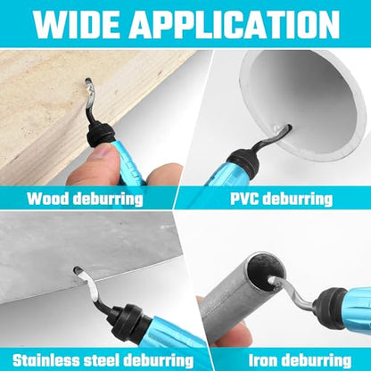 DURATECH Deburring Tool with 12-Piece M2 High Speed Steel Blades