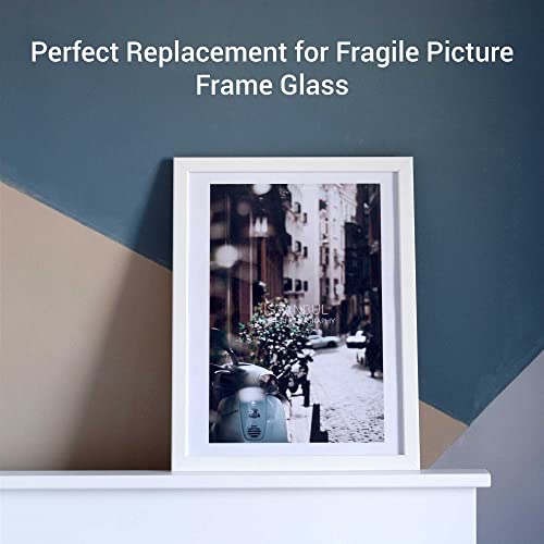 5 Pack 8" x 12" Clear Acrylic Sheet 0.04" Thick Plexiglass Sheet with Protective Film on Both Sides Transparent Plastic Boards for Crafts Picture Frame Glass Replacement DIY Display Projects