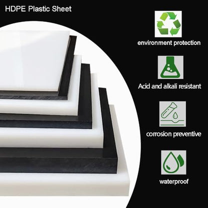 High-Density Polyethylene (HDPE) Plastic Block 1" Thick - 4" x 6" HDPE Plastic Sheet for Machining,Home Improvements,DIY Projects(White PE Sheet 1 PCS) - color: White, size: 1" x 4" x 6"
