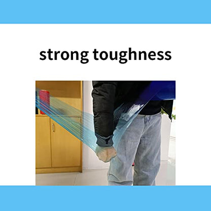 Blue Plastic Wrap Moving Wrap Roll 12”×1000ft 80 Gauge Stretch Wrap - color: Blue