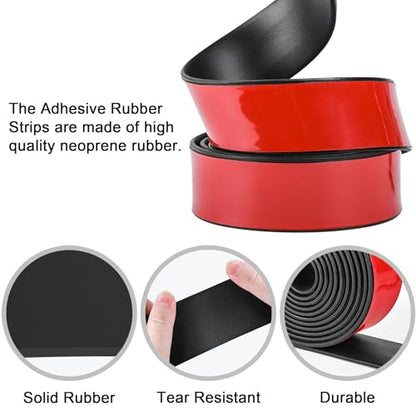Adhesive Rubber Strips 2" Widex1/16 Thickx15' Long Neoprene Rubber Sheets, Rolls & Strips with Adhesive Backing Rubber Pads Self Stick Seal Rubber Gasket Adhesive Back for Matting Padding - size: 2"Widex1/16"Thickx15' Long