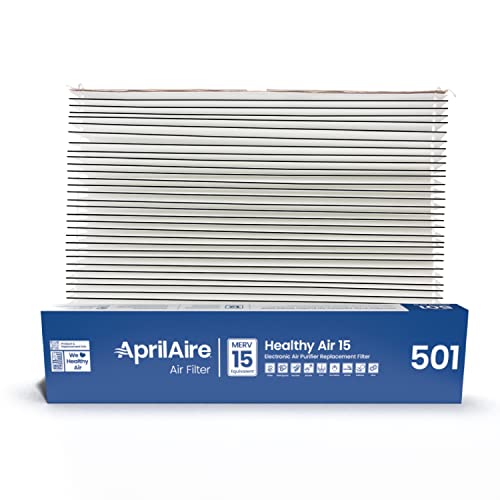 AprilAire 501 Replacement Filter for AprilAire 5000 Whole-House Air Purifier - MERV 15 Equivalent, 16x25x6 Air Filter (Pack of 2) - style: Value Pack (2)