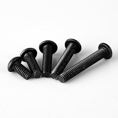 M4 x 8mm 12mm 16mm 20mm 25mm Button Head Socket Cap Screws Bolts, 10.9 Grade Alloy Steel Metric, Black Oxide Finish, Allen Hex Drive, Machine Fully Threaded, Assortment Kit 100PCS - size: M4 x 8/12/16/20/25mm (100PCS)