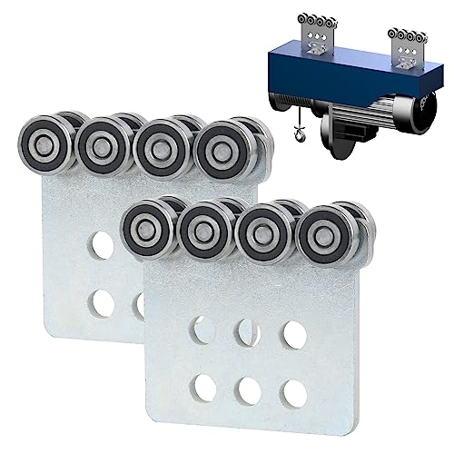 8 Wheel Trolley Assembly Rollers.Eight Bearing Trolley Assembly.The top of the Trolley has Room for Set Screws, Allowing the use of a 1-5/8" high Strut Channel or Higher Strut Channel. - style: C-8Wheel Trolley 2pcs