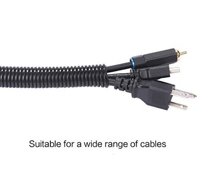 Alex Tech 10ft - 1 inch Split Wire Loom Tubing - Black - color: Black, size: 1"-10ft