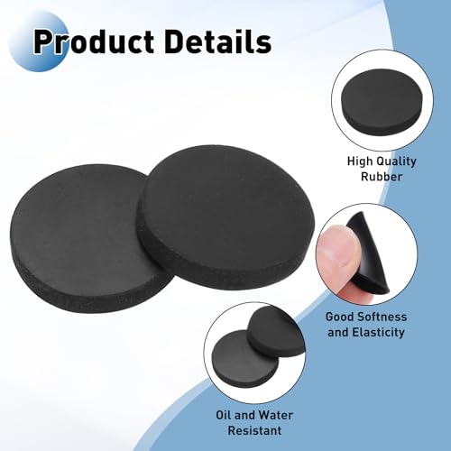 PATIKIL Rubber Solid Discs Washers 18mm OD x 3mm Thick 10 PCS - size: 18mm x 3mm