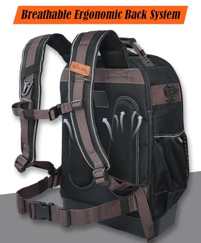 WELKINLAND 76Pockets Electrician Tool Backpack, Canvas Electrician Backpack