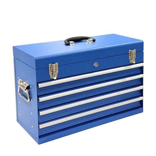 Heavy Duty Portable Tool Chest with Multiple Drawers and Locking System for Secure Tool Storage and Organization on the Go