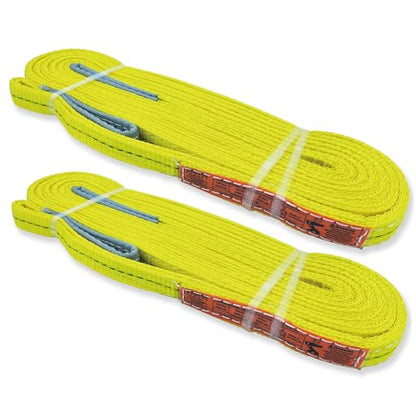 2-Ply Lifting Sling Straps 1”x 20ft - 3100lbs Vertical Capacity Heavy Duty Flat Eye Lift Sling, for Rigging Moving Towing Hoisting -2Pack - Kodiak Straps - color: 2 PACK, size: 1inch x 20ft