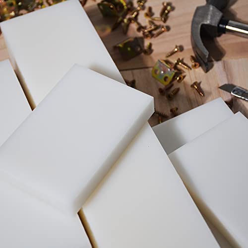 3/4" x 4-½" x 3" HDPE Block White Polyethylene Rectangular Solid - size: 3/4"x4-1/2"x3", style: white