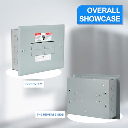 THQL Circuit Breaker Panels, 4-Space, 125A Circuit Breaker Distribution Box, 120V/240V Circuit Breaker Electrical Enclosure,Indoor Main Lug Load Center - style: 4 SPACE